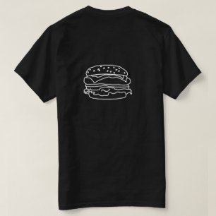 Camiseta Hamburger Outline Black T-shirt