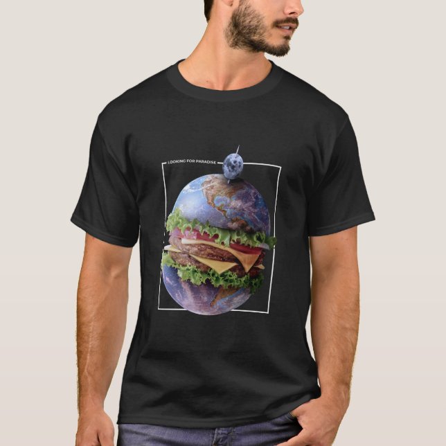 Camiseta hamburger planet (Frente)