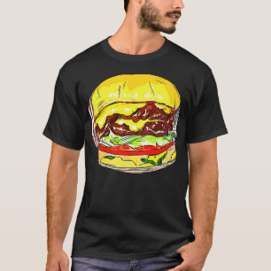 Camiseta Hamburger Shirt Burger Shirt Cheeseburger Burger L