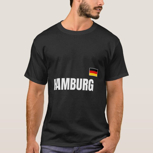 Camiseta Hamburgo Alemanha Bandeira alemã Hamburg (Frente)