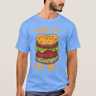 Camiseta Hambúrguer de Terror Fastfood Halloween Comida Ass