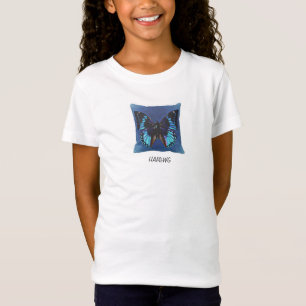 Camiseta HAMbWG Feita Babydoll TGirls Blue Butterfly