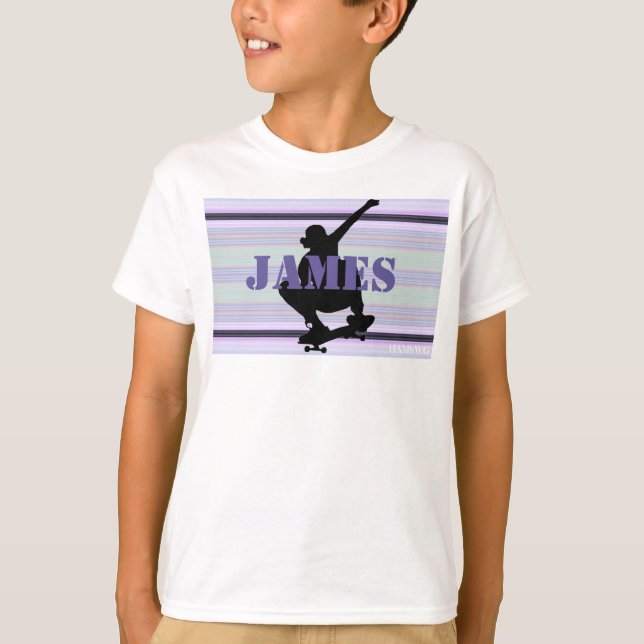 Camiseta HAMbWG - Skateboarder roxo ultra violeta (Frente)
