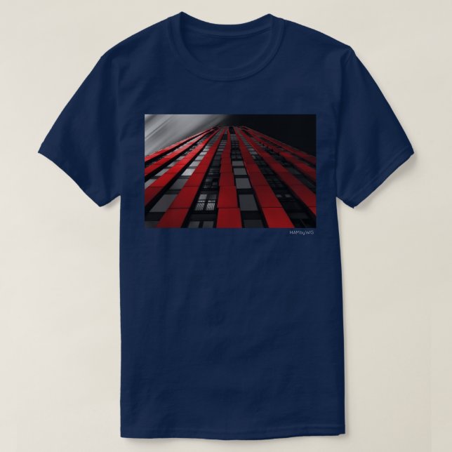 Camiseta HAMbWG - T-Shirt - Edifício Vermelho 1920 010417 1 (Frente do Design)
