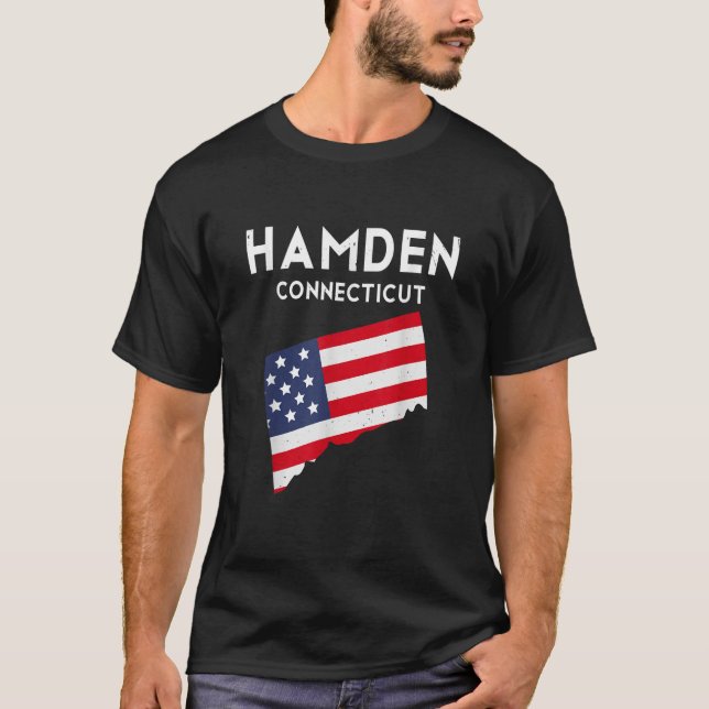 Camiseta Hamden Connecticut EUA State America Viagem Connec (Frente)