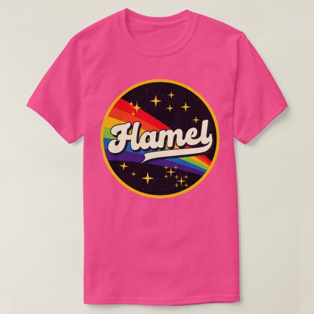 Camiseta Hamel Rainbow No Space Vintage Style (Frente do Design)