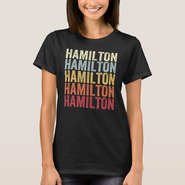 Camiseta Hamilton Pensilvânia Hamilton PA Retro Vintage Te (Frente)