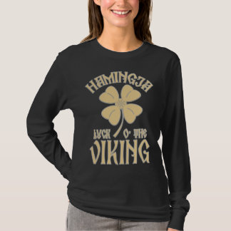 Camiseta Hamingja Luck o the Viking Shamrock Aegeshjalmur V
