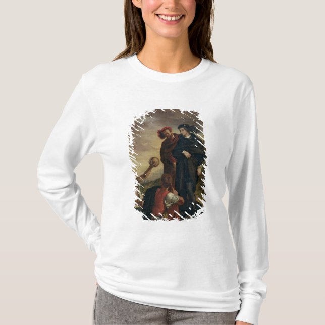 Camiseta Hamlet e Horatio no cemitério (Frente)