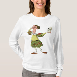 Camiseta Hamlet engraçado ator de Shakespeare segurando cav
