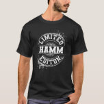 Camiseta HAMM Funny Surname Family Tree Birthday Reunion Gi<br><div class="desc">HAMM Funny Surname Family Tree Birthday Reunion Idet Shirt</div>