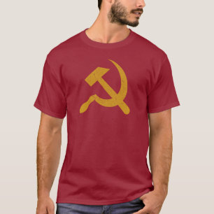 Camiseta Hammer and Sickle - Communism Symbol Red