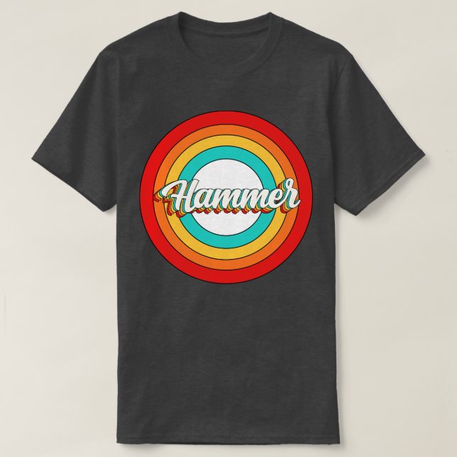 Camiseta Hammer Name Shirt Vintage Hammer Circle (Frente do Design)