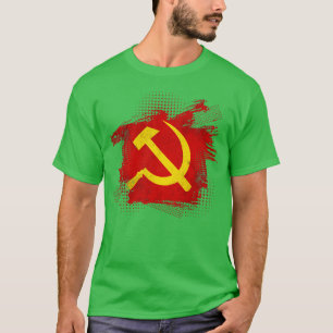 Camiseta Hammer Sickle União Soviética Comunismo