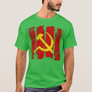 Camiseta Hammer Sickle União Soviética Comunismo 1