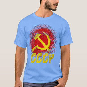 Camiseta Hammer Sickle União Soviética Comunismo CCCP