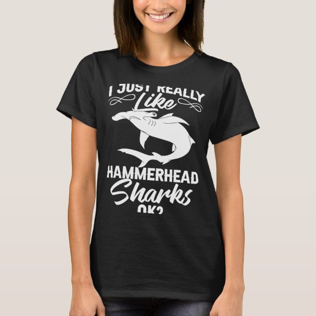 Camiseta Hammerhead Shark Head Tooth (Frente)