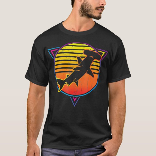 Camiseta Hammerhead Shark Vintage (Frente)