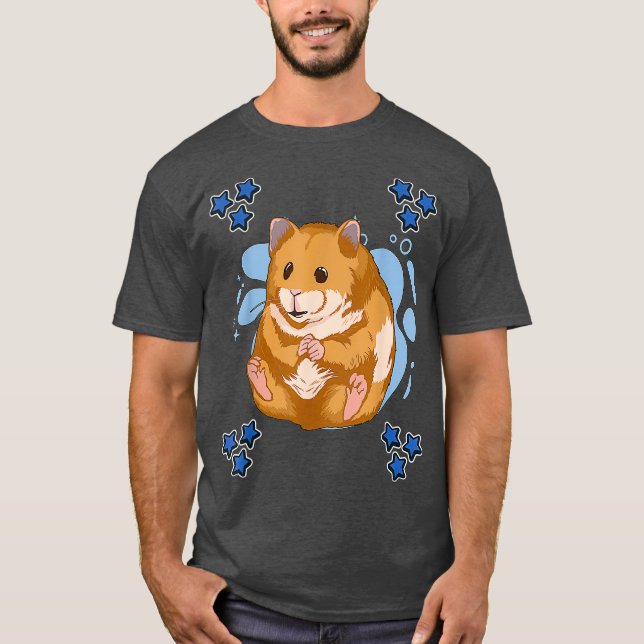 Camiseta Hammy Blue Design Hamster (Frente)