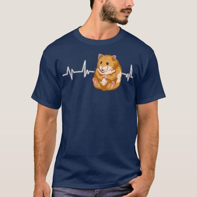 Camiseta Hammy Hamster Heartbeat EKG Heartbeat Hamsters (Frente)
