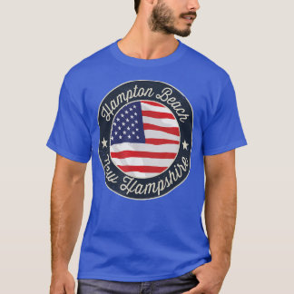 Camiseta Hampton Beach - Patriotic New Hampshire Souvenir T