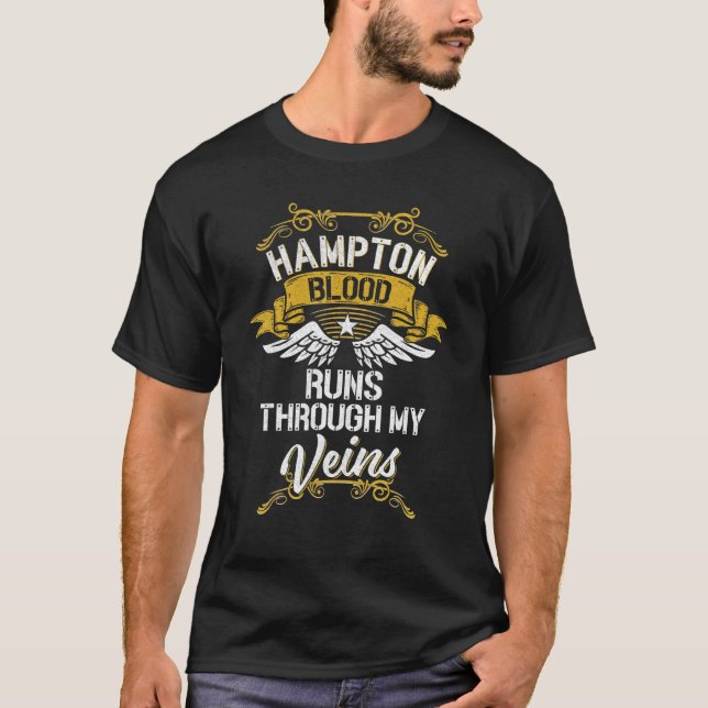 Camiseta Hampton Blood Atravessa Minhas Veias (Frente)