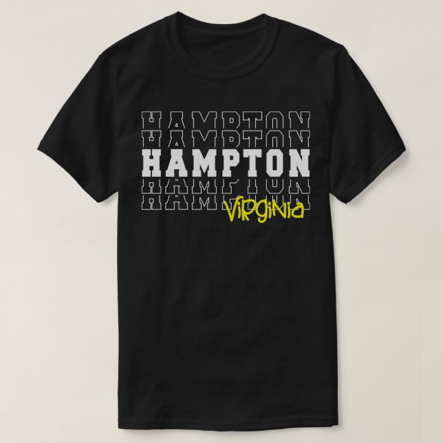 Camiseta Hampton City Virginia Hampton VA (Frente do Design)