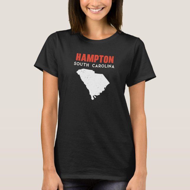 Camiseta Hampton South Carolina EUA Estado América Viagem (Frente)