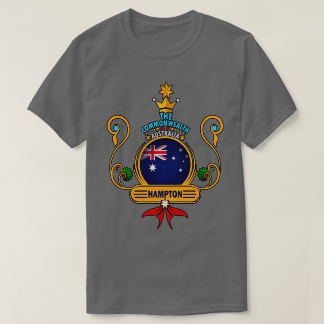Camiseta Hampton Suburb Australian Flag Souvenir (Frente do Design)