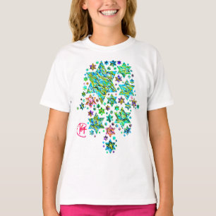 Camiseta Hamsa de Arte de Estrelas Judaicas