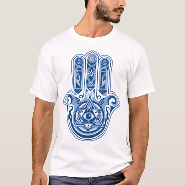 Camiseta Hamsa Hand Of Fatima Hamsa All Seeing Eye (Frente)
