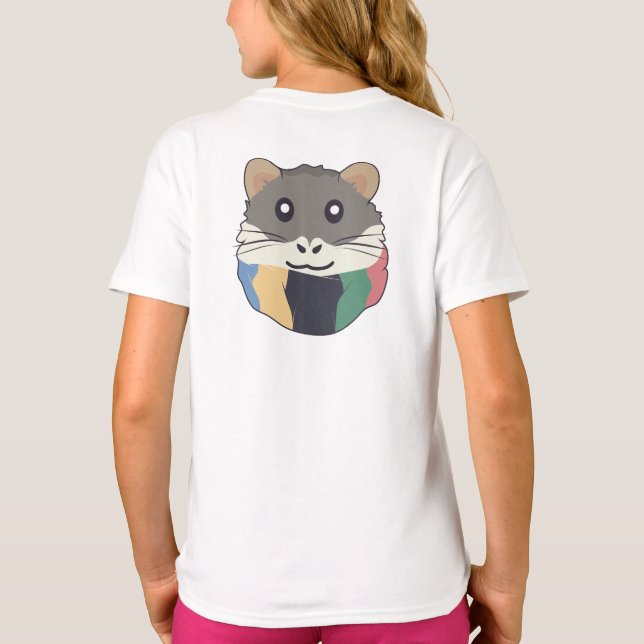 Camiseta Hamster alegre e alegre (Verso)