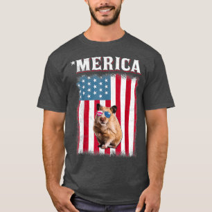 Camiseta Hamster American Flag Funny Amante de os animais 4