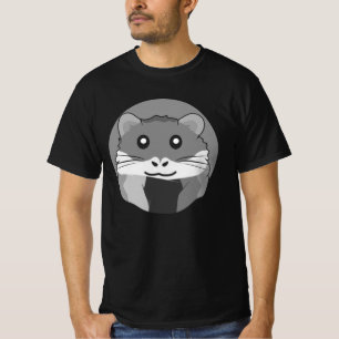 Camiseta Hamster 🐹 animal bonito com cachecol listrado col