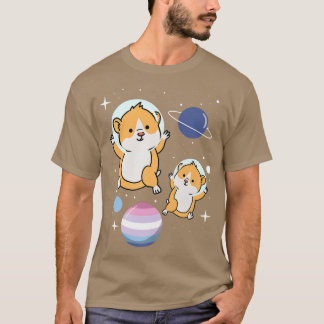 Camiseta Hamster Astronaut Bigender Pride