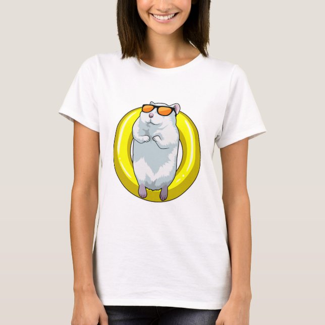 Camiseta Hamster at Swimming with Swim ring (Frente)