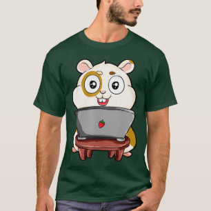 Camiseta Hamster Bonito Com Humor De Ensino Em Casa De Comp