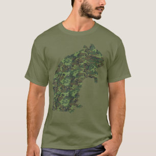 Camiseta Hamster Camo Impressão dos EUA, Homens de Pet Rod