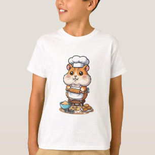 Camiseta Hamster Chef Pequeno Padeiro Infantil