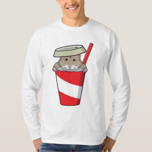 Camiseta Hamster com Bebida
