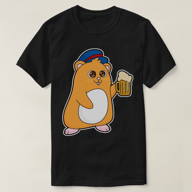 Camiseta Hamster com Cerveja (Frente do Design)