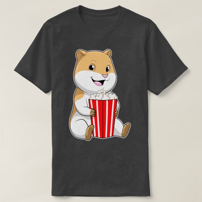Camiseta Hamster com Cone de Pipoca (Frente do Design)