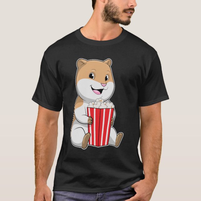 Camiseta Hamster com Cone de Pipoca (Frente)