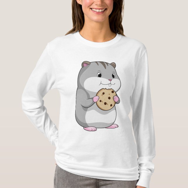 Camiseta Hamster com Cookie (Frente)
