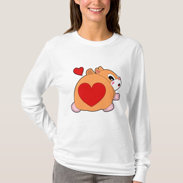 Camiseta Hamster com Coração (Frente)