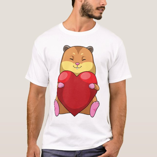 Camiseta Hamster com Coração (Frente)
