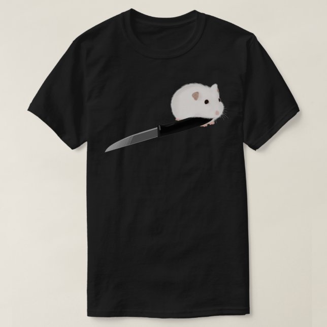 Camiseta Hamster com Faca (2) (Frente do Design)