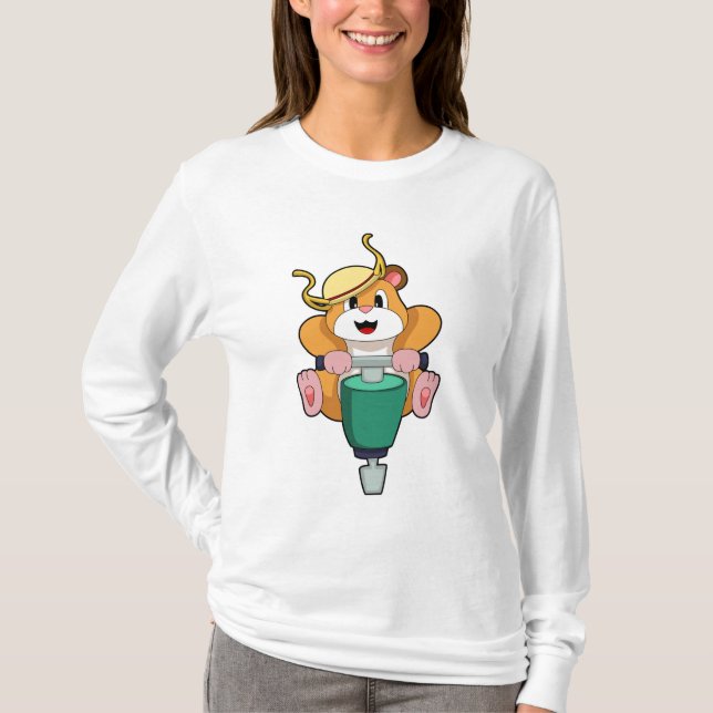 Camiseta Hamster com Jackhammer (Frente)