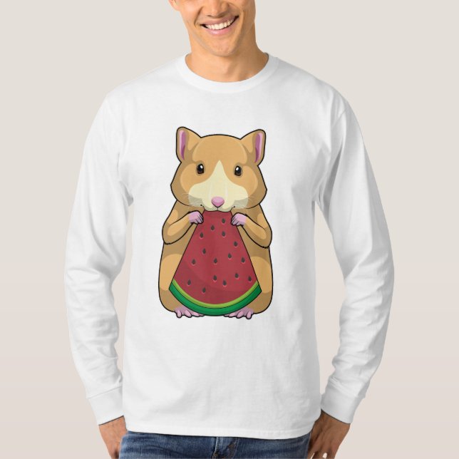 Camiseta Hamster com Melancia (Frente)
