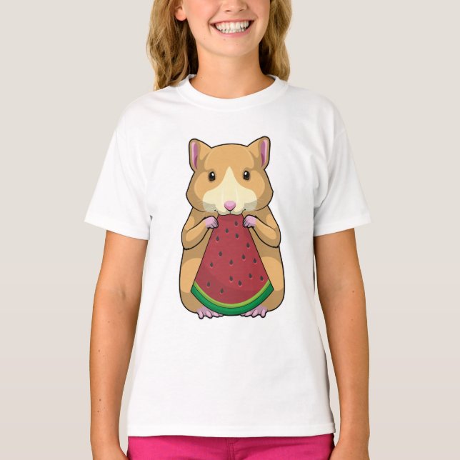 Camiseta Hamster com Melancia (Frente)